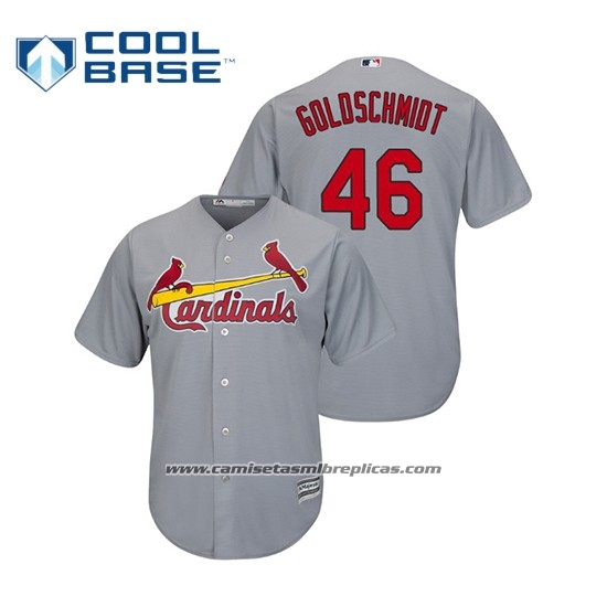 Camiseta Beisbol Hombre St. Louis Cardinals Paul Goldschmidt Cool Base Road Gris